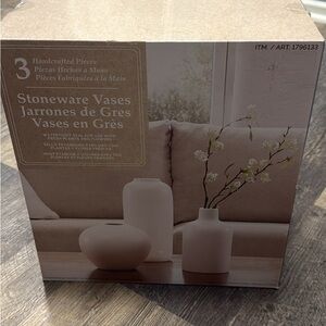 Stoneware Vases Set - white
